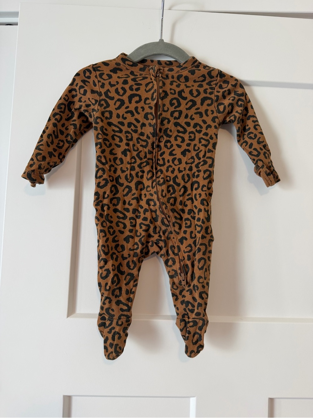 Old Navy Brown Leopard-Print Footed One-Piece